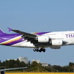 Airbus A 380 bei der Landung