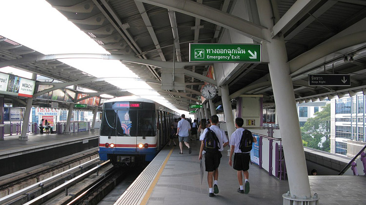 BTS Skytrain Station in Bangkok