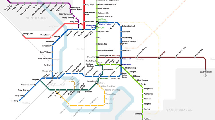 MRT Blue Line Fahrpreis kostet ab 3. Juli maximal 43 Baht