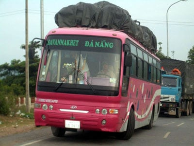 Busverbindung von Savanakhet in Laos nach Da Nang