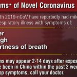 Symptome einer Coronavirus Infektion