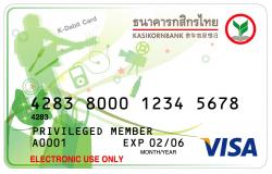 Debitkarte der Kasikorn Bank