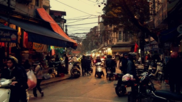 Straßenbild von Hanoi