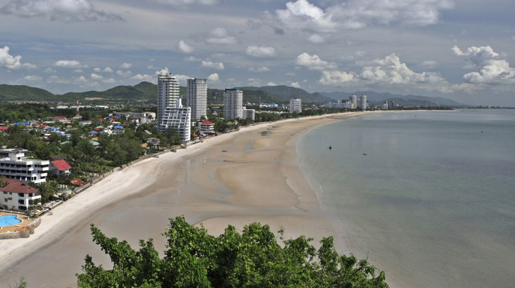 Blick über den Strand: Altersruhesitz in Hua Hin