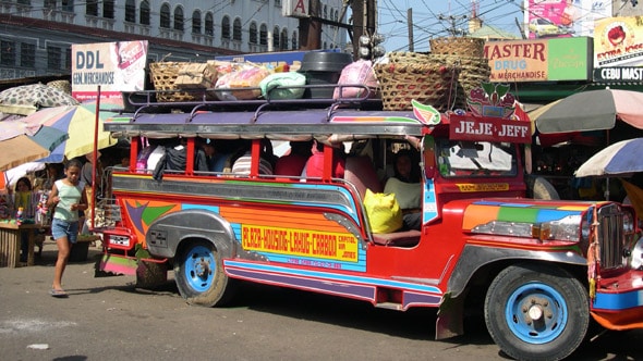 Jeepney am Carbon Market in Cebu City