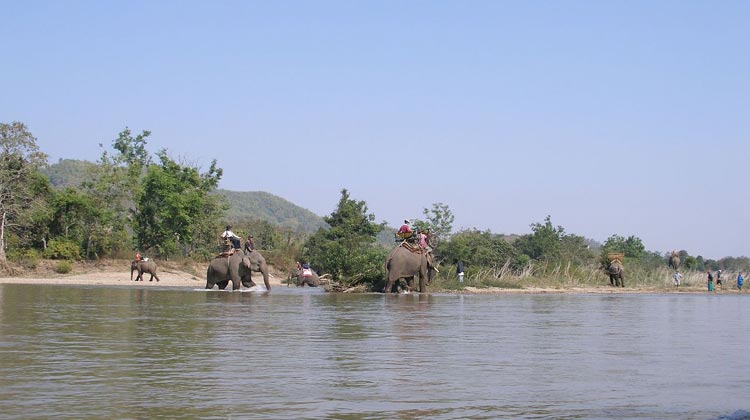 Kok River in der Nähe von Chiang Rai