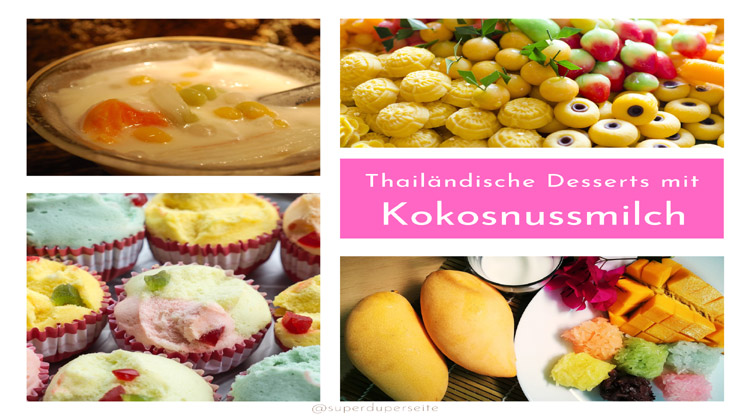 Traditionelle Thailändische Kokosmilch-Desserts