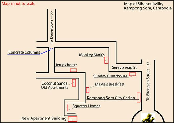 Lageplan der angebotenen Apartments