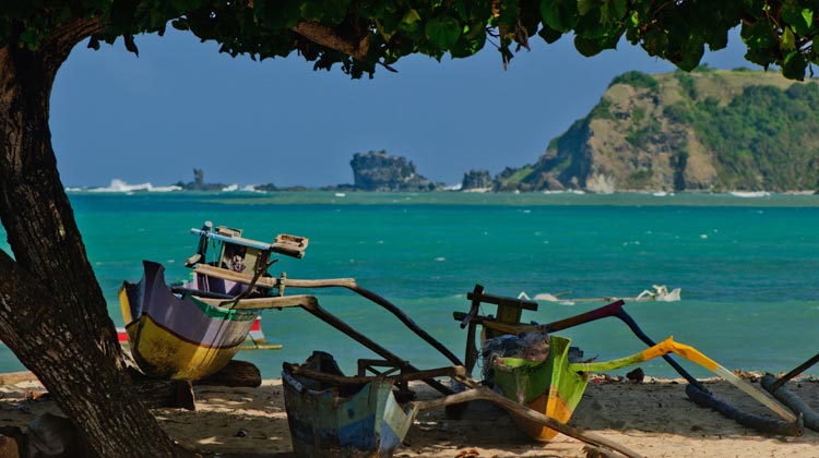 Blick auf Lombok in Indonesien