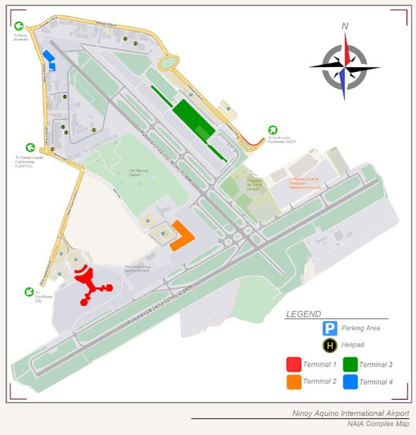 Lageplan Ninoy Aquino Airport in Manila