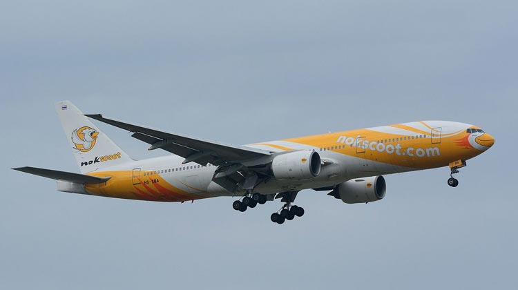 Boeing B777-200 des Billigfliegers NokScoot