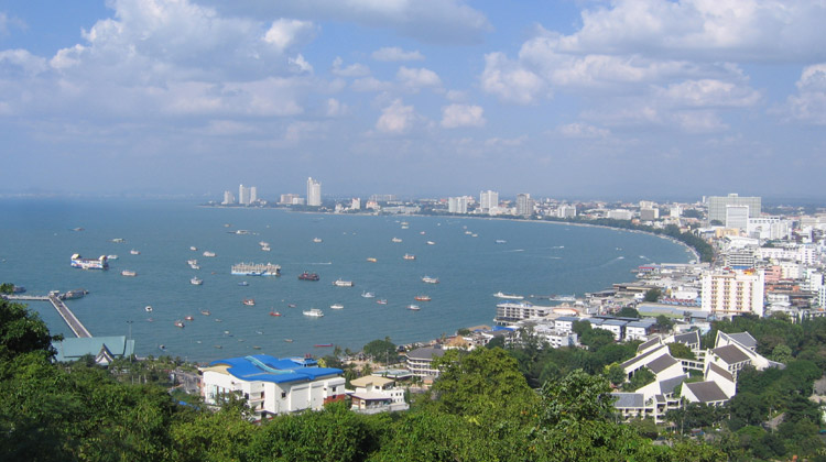 Bucht von Pattaya: Blick vom Pattaya Hill (C) Wiki-Commons