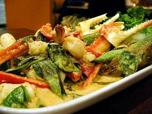 Thai-Food mit Garnelen