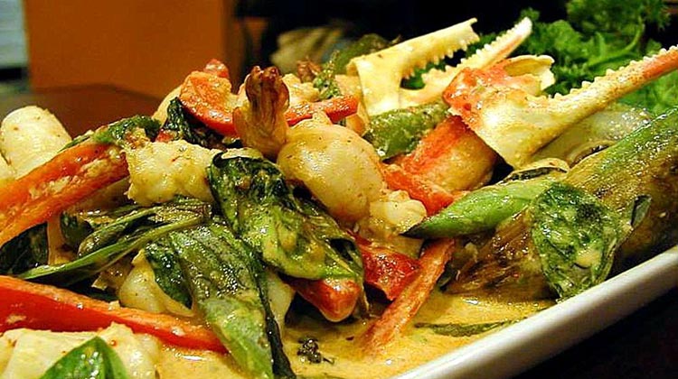 Thai Food mit Meeresfrüchten