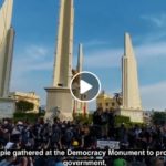 Proteste in Bangkok am DEmocracy Monument | Screenshot
