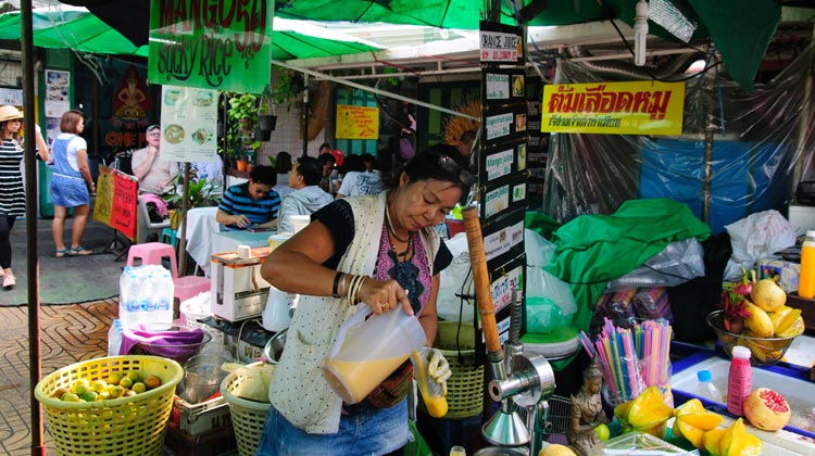 Marktgeschehen in Bangkok