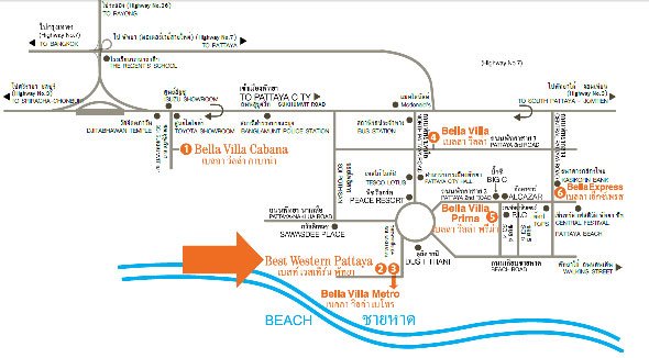 Lageplan des Hotels