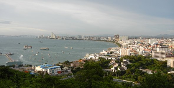 Blick über die Bucht von Pattaya