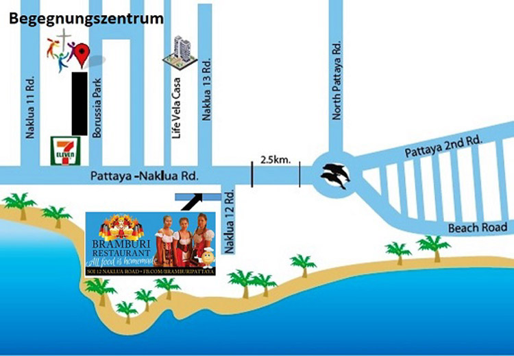 Lageplan Begegnungszentrum Pattaya-Naklua