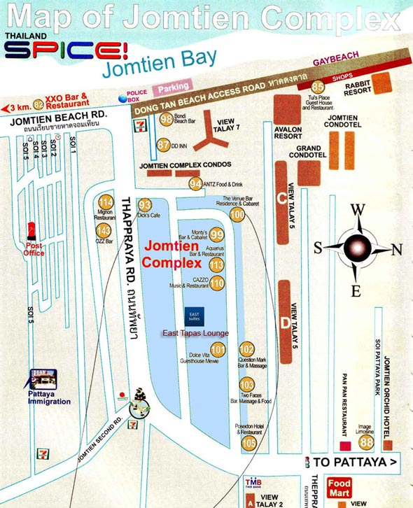 Jomtien Complex Map