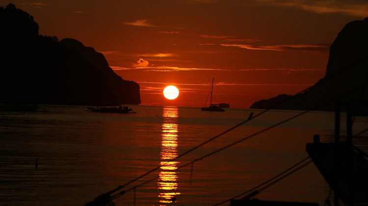 Sonnenuntergang El Nido Palawan