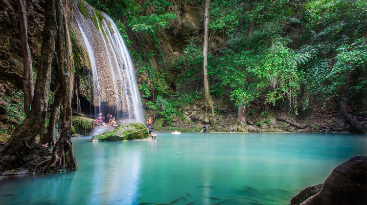 Erawan Wasserfall im Nationalpark