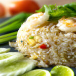 Gung Rampan Fried Rice - Gebratener Reis nach thailändischer Art mit Shrimps und Gemüse