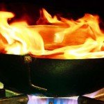 Der Wok, das wichtigste Utensil in der chinesischen Küche in Thailand