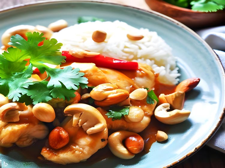 Hähnchen mit Cashewnüssen - perfekt für ein schnelles und leckeres Abendessen