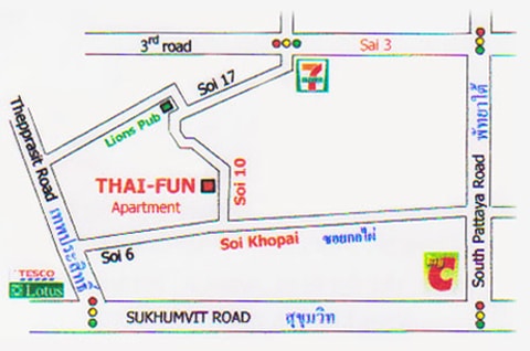 Thai-Fun-Apartments Lageplan