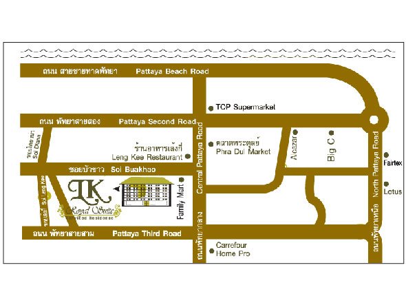 Lageplan LK Royal Suite in Pattaya