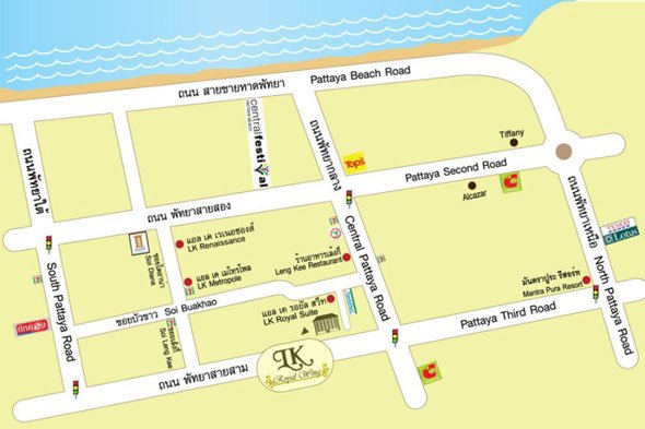 Lageplan LK Royal Wing Hotel Pattaya