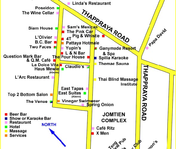 Karte  Jomtien Complex Plaza