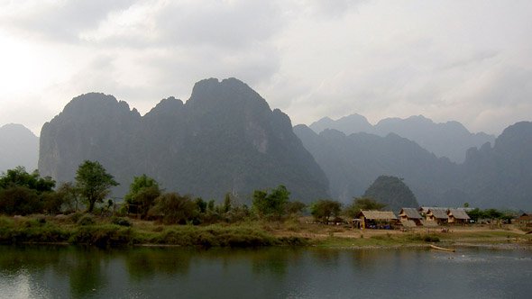 Landschaft am Mekong