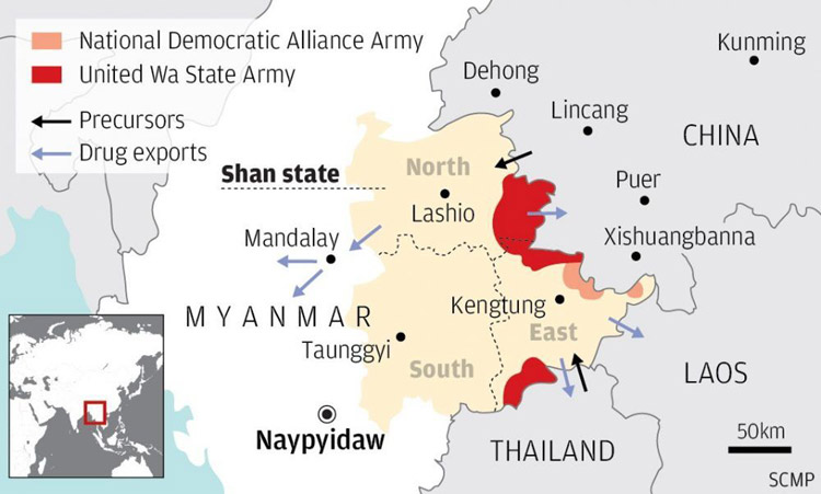 Karte von Myanmar