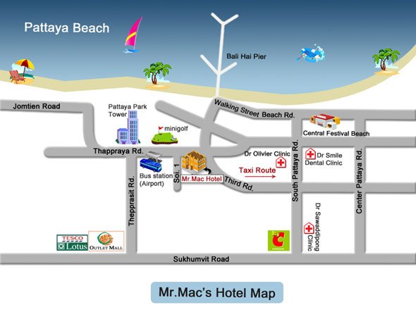 Lageplan Mr Macs Hotel