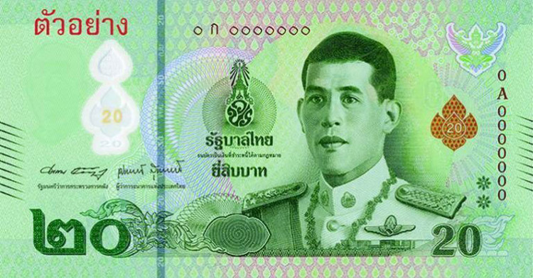 Thailändische 20-Baht Geldscheine erhalten ein modernes Design