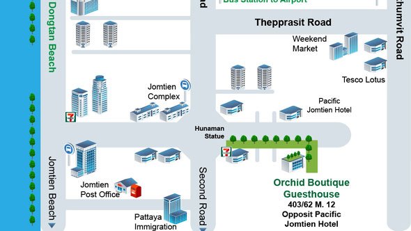 Lageplan Orchid Guesthouse