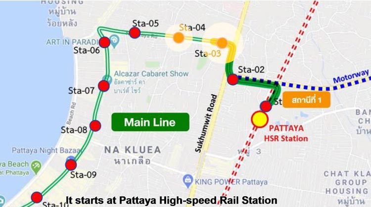 Pattaya will bis 2024 Stadtbahn in Betrieb nehmen| Photo: INN