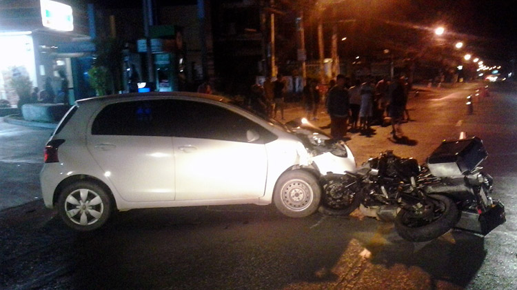 Verkekehrsunfall mit Motorrad in Thailand