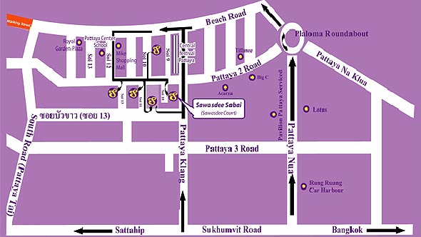 Lageplan des Hotels