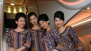 Crew der Singapore Airlines