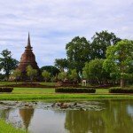 Der historische Palast in Sukhothai