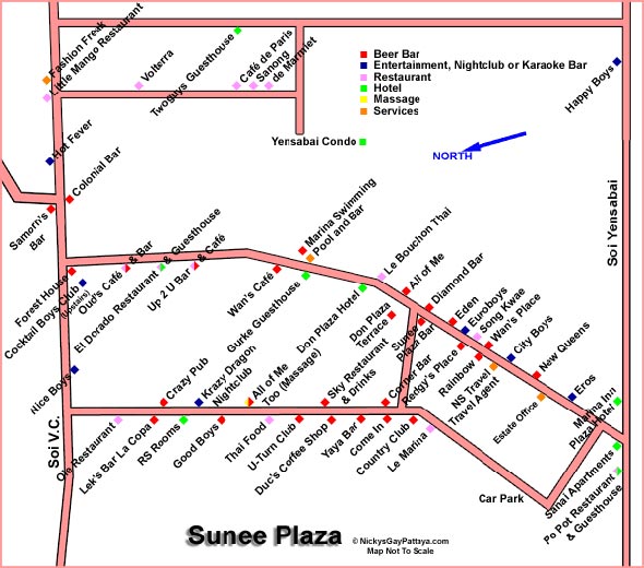 Lageplan der Sunee Plaza