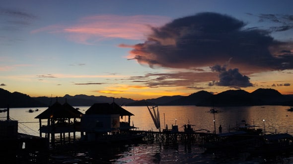 Sonnenuntergang in Coron