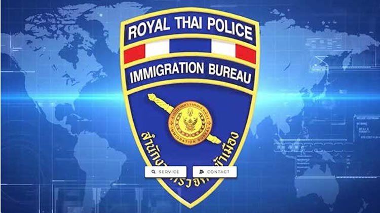 Neue Webseite Thai Immigration Screenshot