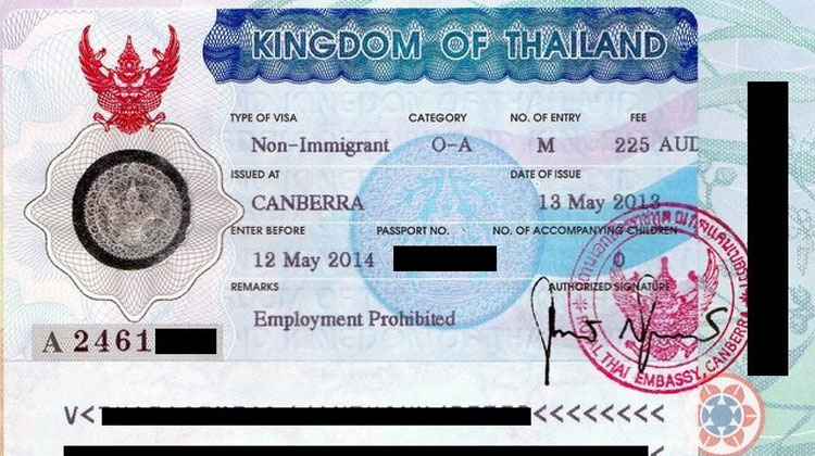 Thailand Non-Immigration Visa Typ OA