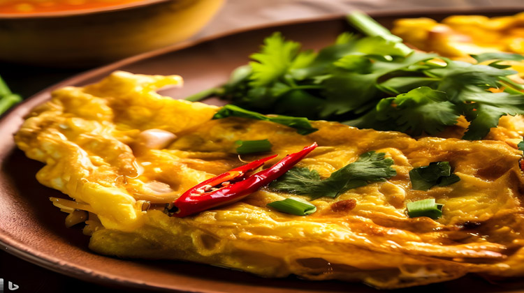 Thai Style Omelette - Kai Jiao - Omelette nach Thai Art