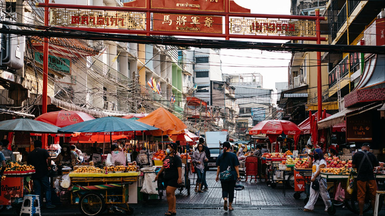 Markt in Chinatown in Bangkok