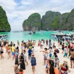 Touristen in Thailand am Beach